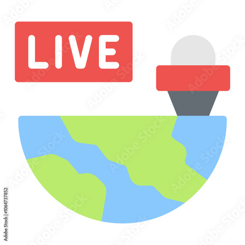 Live Broadcast icon vector image. Can be used for Archery.