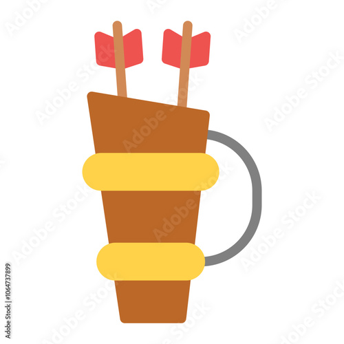 Quiver icon vector image. Can be used for Archery.