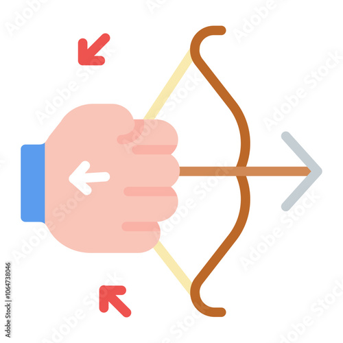 Tension icon vector image. Can be used for Archery.