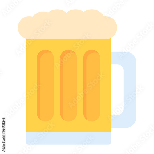 Beer Mug icon vector image. Can be used for Oktoberfest.