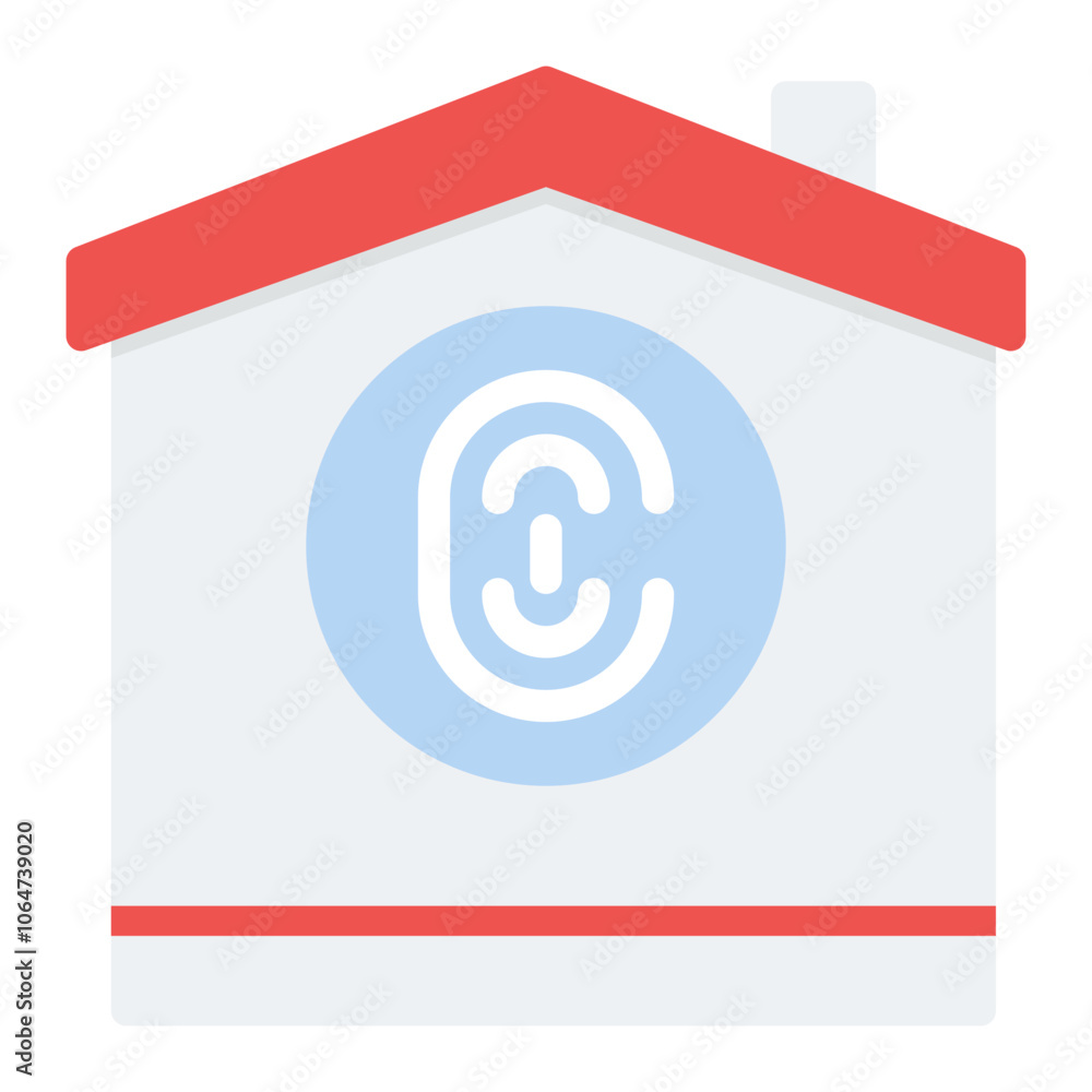 Biometric Home icon vector image. Can be used for Biometrics. Biometric Home icon vector image. Can be used for Biometrics.