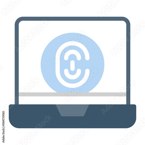 Biometric Laptop icon vector image. Can be used for Biometrics.