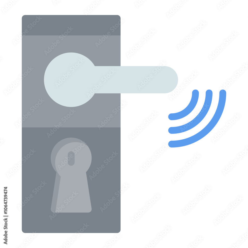 Smart door Handle icon vector image. Can be used for Biometrics. Smart door Handle icon vector image. Can be used for Biometrics.