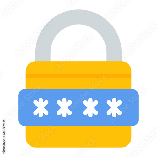 Secure Pasword icon vector image. Can be used for Biometrics.