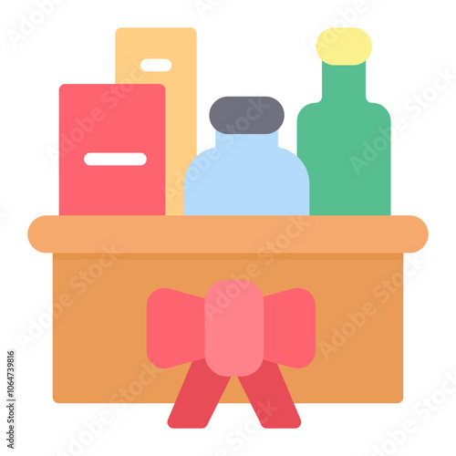 Hamper icon vector image. Can be used for Baby Shower.