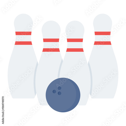 Bowling icon vector image. Can be used for Bowling.