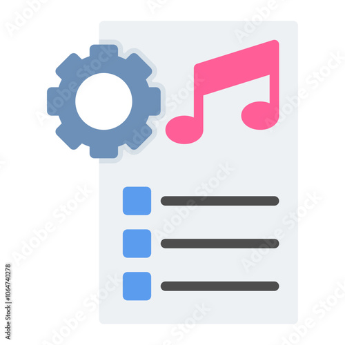 Custom Music Playlist icon vector image. Can be used for Bowling.