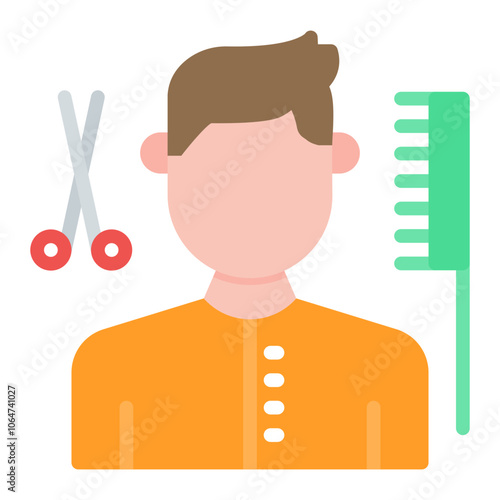 Hairdresser icon vector image. Can be used for Diversity.