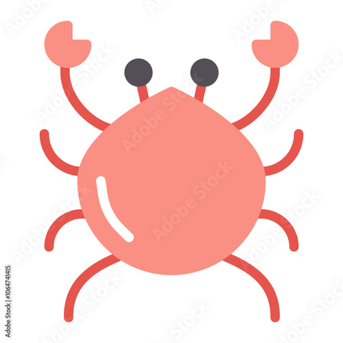 Crab icon vector image. Can be used for Beach Resort.