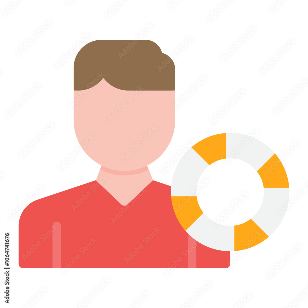 Lifeguard Male icon vector image. Can be used for Beach Resort. Lifeguard Male icon vector image. Can be used for Beach Resort.