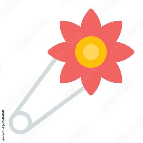 Brooch icon vector image. Can be used for Luxury.