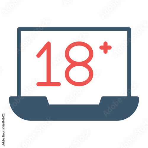 Gambling Age icon vector image. Can be used for Casino.