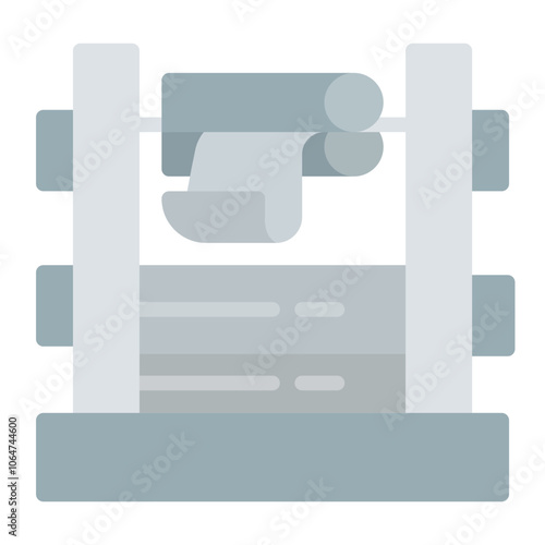 Rolling Machine icon vector image. Can be used for Mettalurgy.