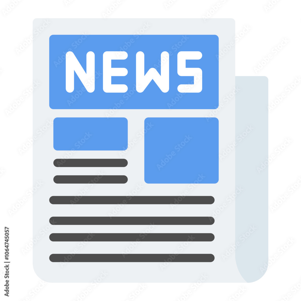 Newspaper icon vector image. Can be used for Trading. Newspaper icon vector image. Can be used for Trading.
