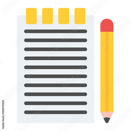 Notes icon vector image. Can be used for Trading.