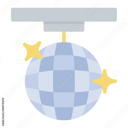 Mirror Ball icon vector image. Can be used for Retro.