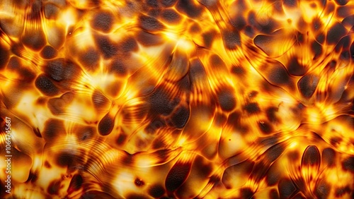 Close up background texture of a tortoiseshell tortoise shell pattern in shades of brown and golden