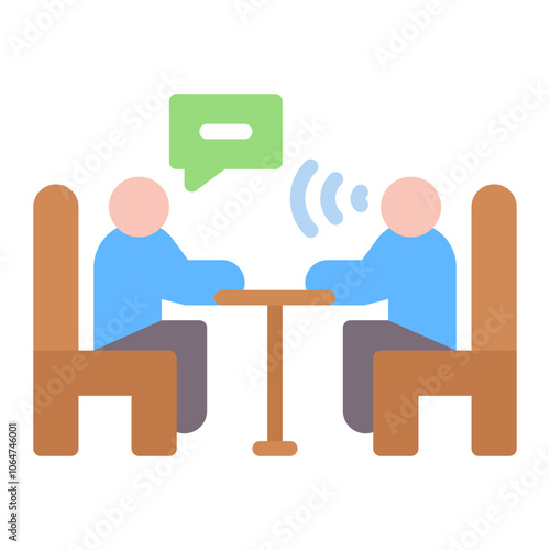 Consultation Session icon vector image. Can be used for Psychology.