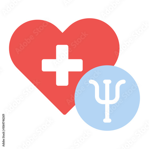 Health Psychology icon vector image. Can be used for Psychology.