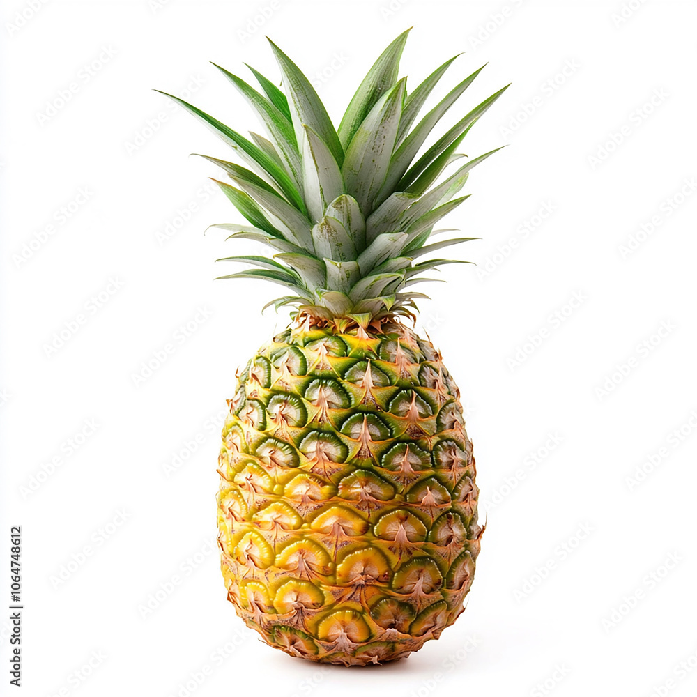 Fototapeta premium Ripe pineapple isolated on white background