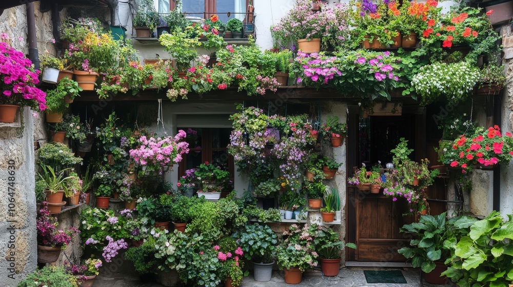 Fototapeta premium art of vertical gardening.