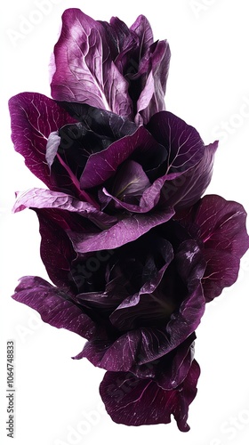 Purple lettuce on white isolated background photo