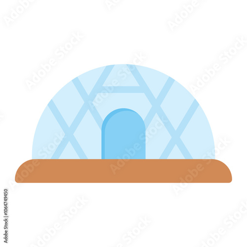 Geodesic Dome icon vector image. Can be used for Trekking.