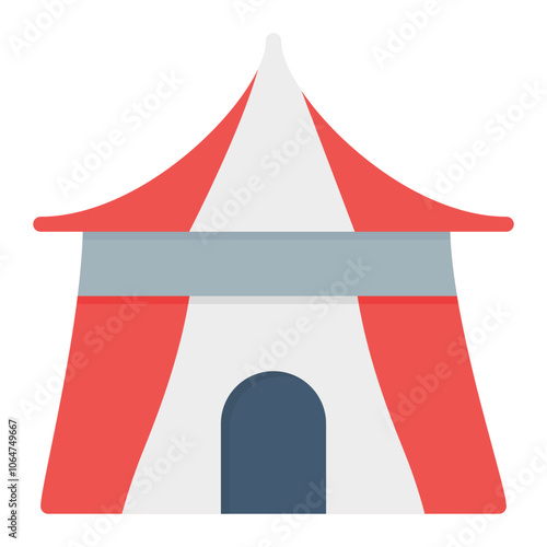 Royal Tent icon vector image. Can be used for Trekking.