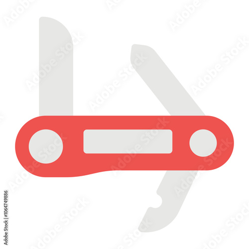 Swiss Army knife icon vector image. Can be used for Trekking.