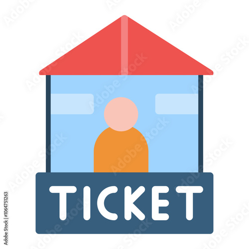 Ticket Office icon vector image. Can be used for Railway.