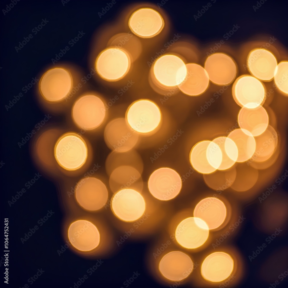 golden christmas lights, bokeh effect golden christmas lights, bokeh effect