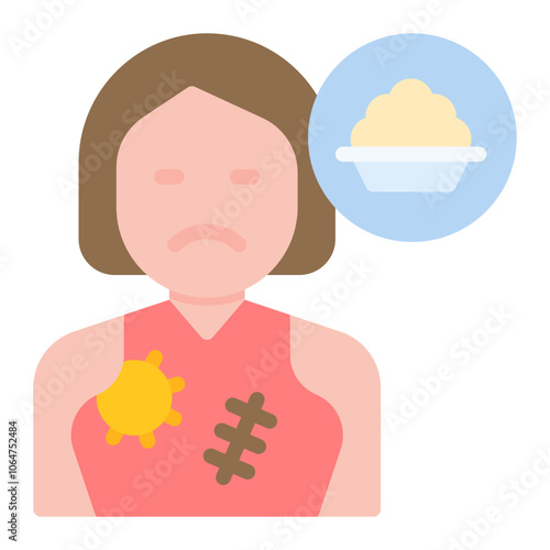 Hunger icon vector image. Can be used for Homeless.