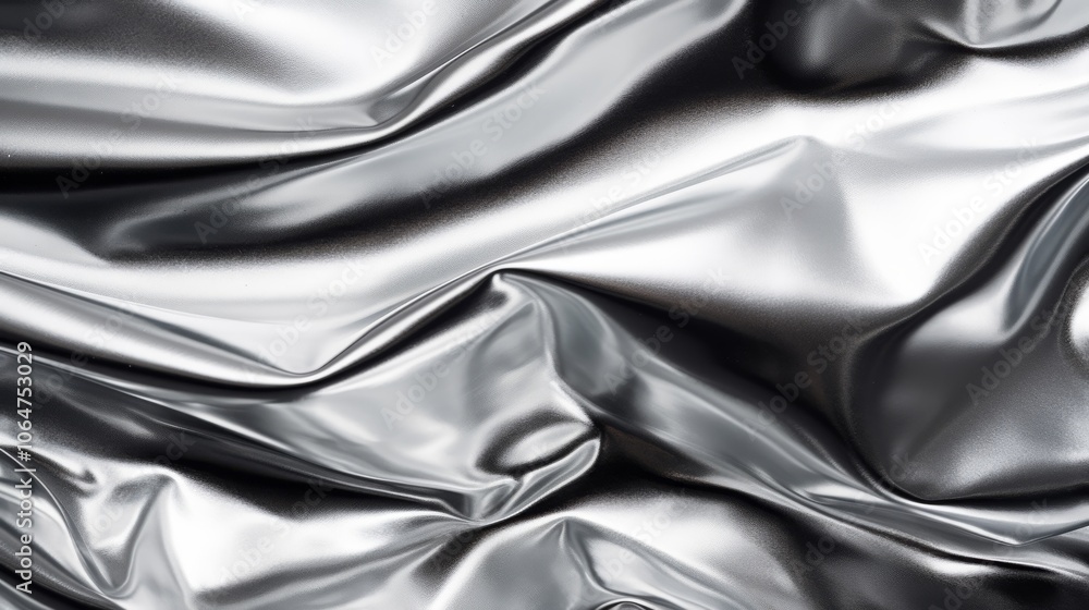 Foil texture, showcasing its crinkled, reflective quality and intricate surface patterns. Foil texture, showcasing its crinkled, reflective quality and intricate surface patterns.