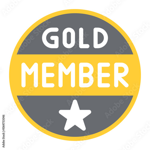 Golden Members icon vector image. Can be used for Golf.