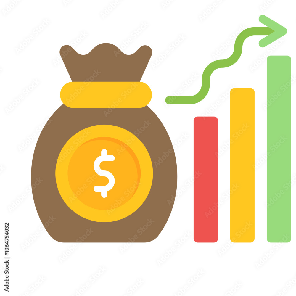 Profit icon vector image. Can be used for Supply Chain. Profit icon vector image. Can be used for Supply Chain.