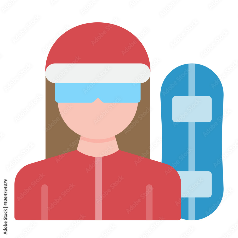 Snowboarder Female icon vector image. Can be used for Ski Resort. Snowboarder Female icon vector image. Can be used for Ski Resort.