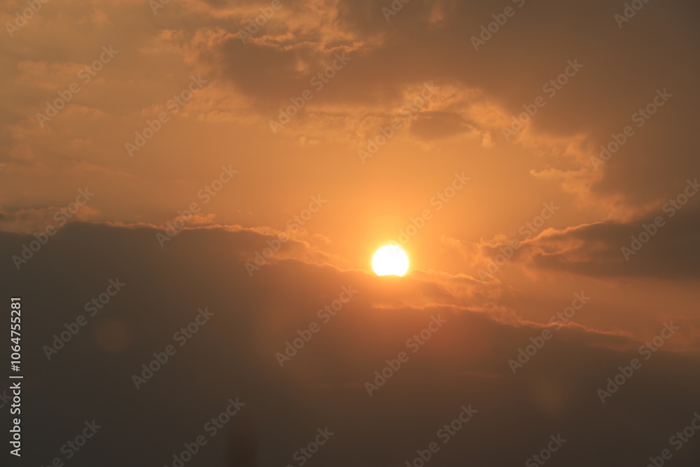 Tranquil Sunset with Dramatic Sky and Colorful Clouds. Tranquil Sunset with Dramatic Sky and Colorful Clouds.