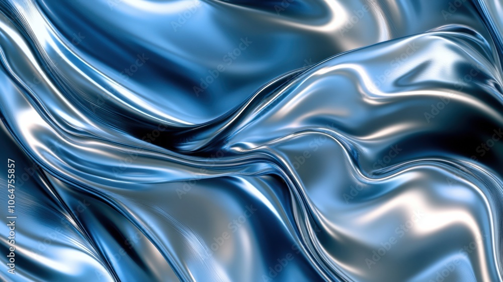 Obraz premium Shimmering Blue Silk Fabric Texture