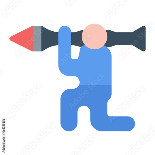 Antitank icon vector image. Can be used for Shooting.