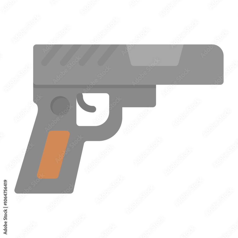 Fotografie Pistol icon vector image. Can be used for Shooting.