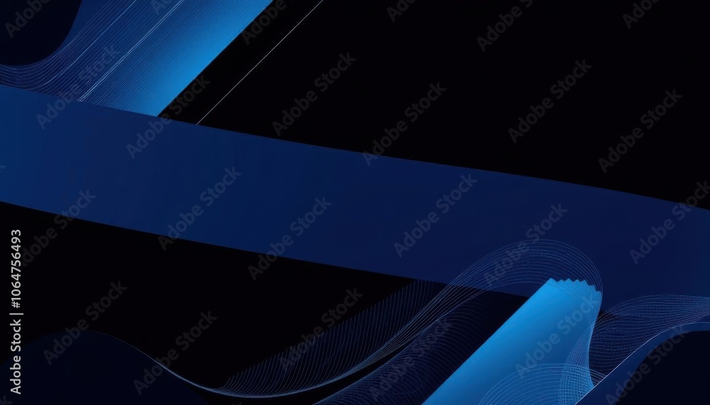 Fototapeta premium a blue wave pattern on a black background