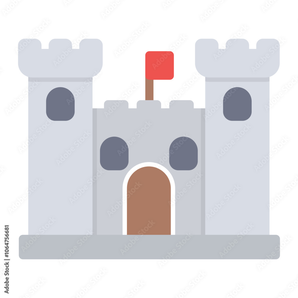 Castle icon vector image. Can be used for Fairytale.