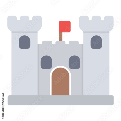 Castle icon vector image. Can be used for Fairytale.