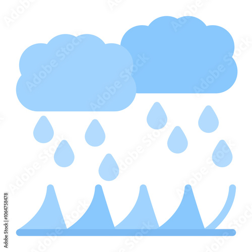Monsoon Season icon vector image. Can be used for Rainforest.