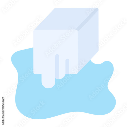 Melting Ice icon vector image. Can be used for Global Warming.