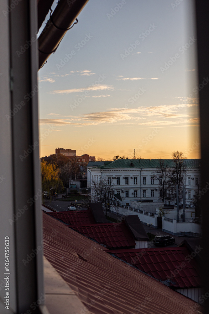 Fototapeta premium sunset in the city