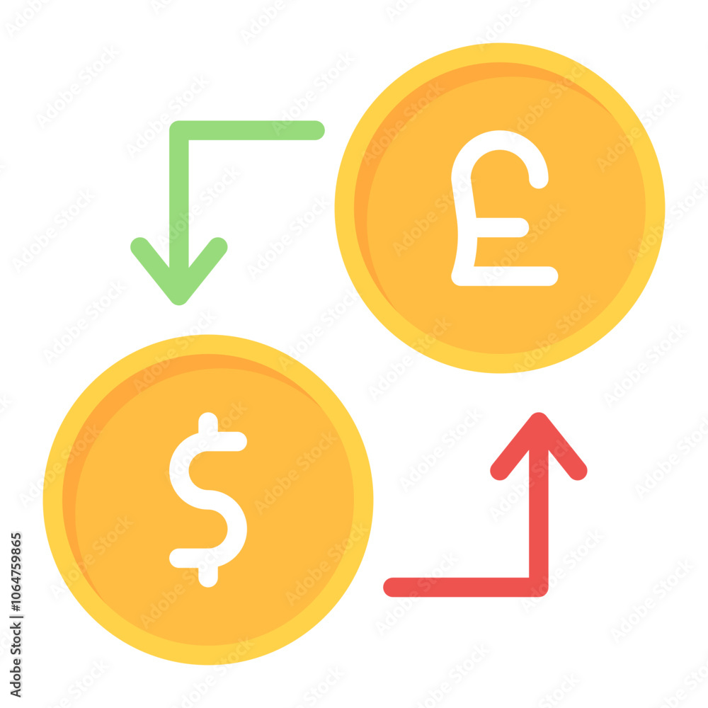 Exchange Rate icon vector image. Can be used for Crisis Mangement. Exchange Rate icon vector image. Can be used for Crisis Mangement.