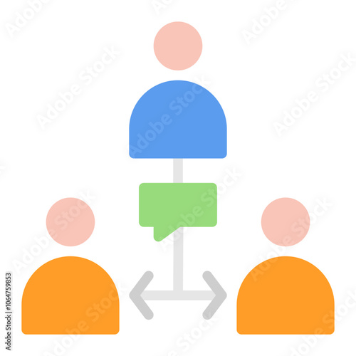 Delegating Task icon vector image. Can be used for Crisis Mangement.