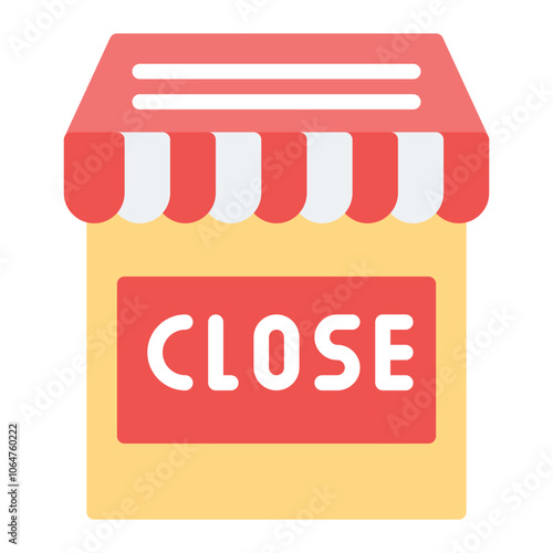 Shop Closed icon vector image. Can be used for Crisis Mangement.