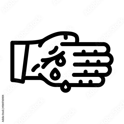 cuts household injury accident line icon vector. cuts household injury accident sign. isolated contour symbol black illustration